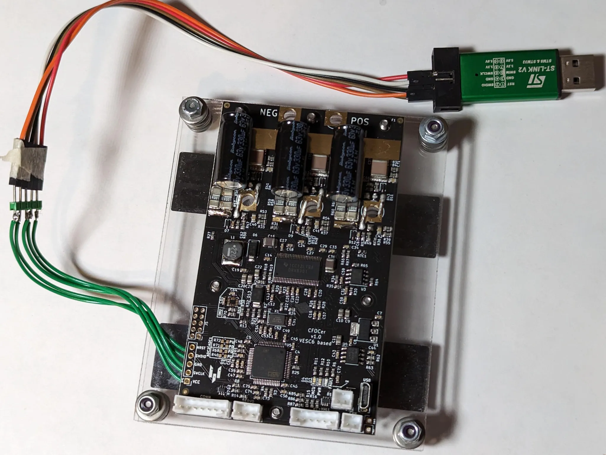 Vertile CFOCer VESC v6 laser cut jig.